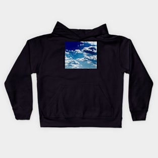 Beautiful cloudy blue sky Kids Hoodie